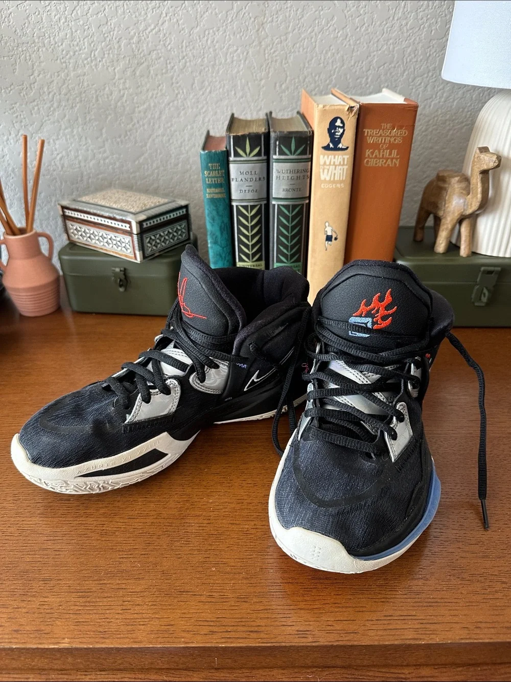 Nike Kyrie Infinity Fire & Ice Kids Sneakers with Red & Blue Accents
